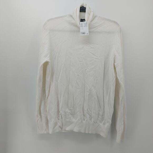 H&M Tops - H&M Slim Fit Off White Turtle Neck Blouse Size M Long Sleeve NWT